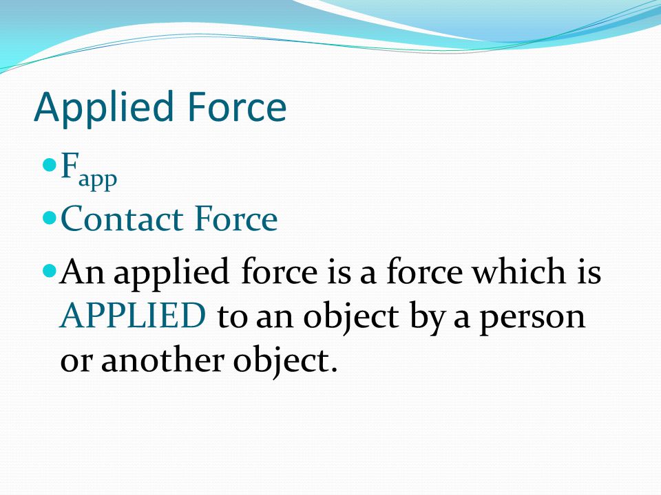 Applied Force Fapp Contact Force