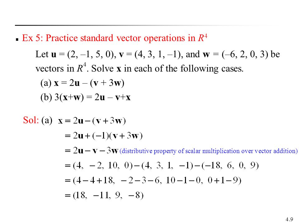 Chapter 4 Vector Spaces 4 1 Vectors In Rn 4 2 Vector Spaces Ppt Download