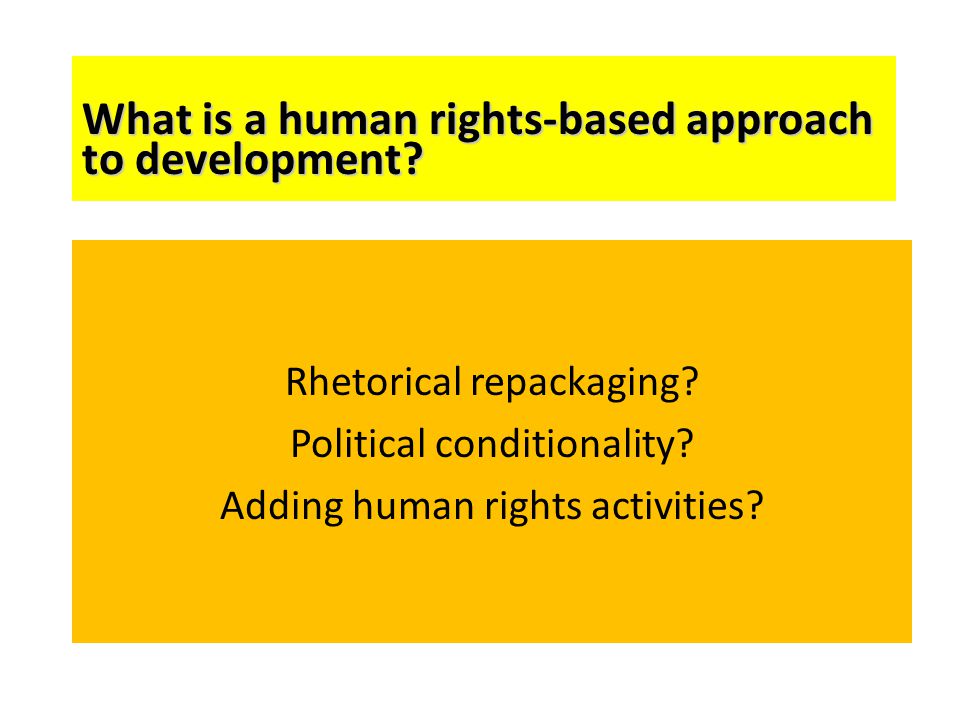 What is a human rights-based approach to development