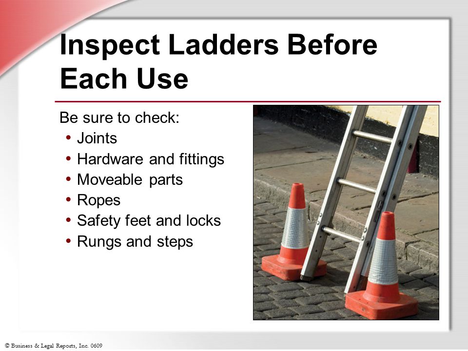 Inspect Ladders Before Each Use
