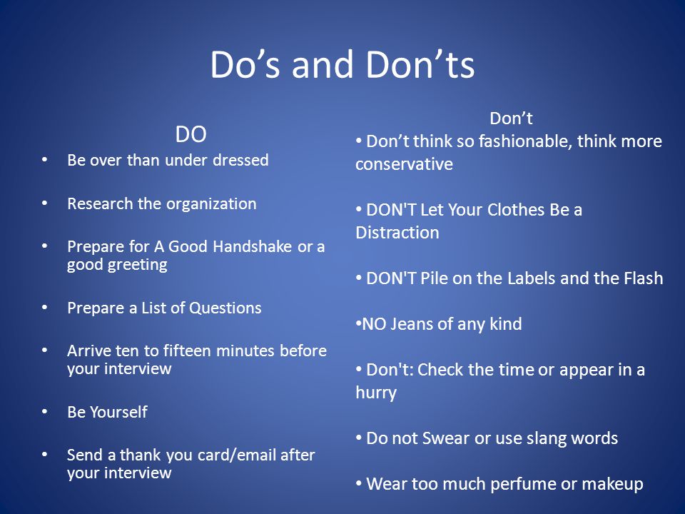 purpose of an scholarship interview workshop ppt video do s and don ts of interviews