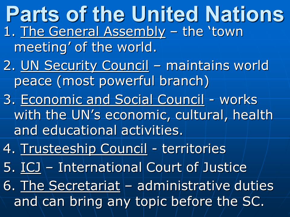 Parts of the United Nations