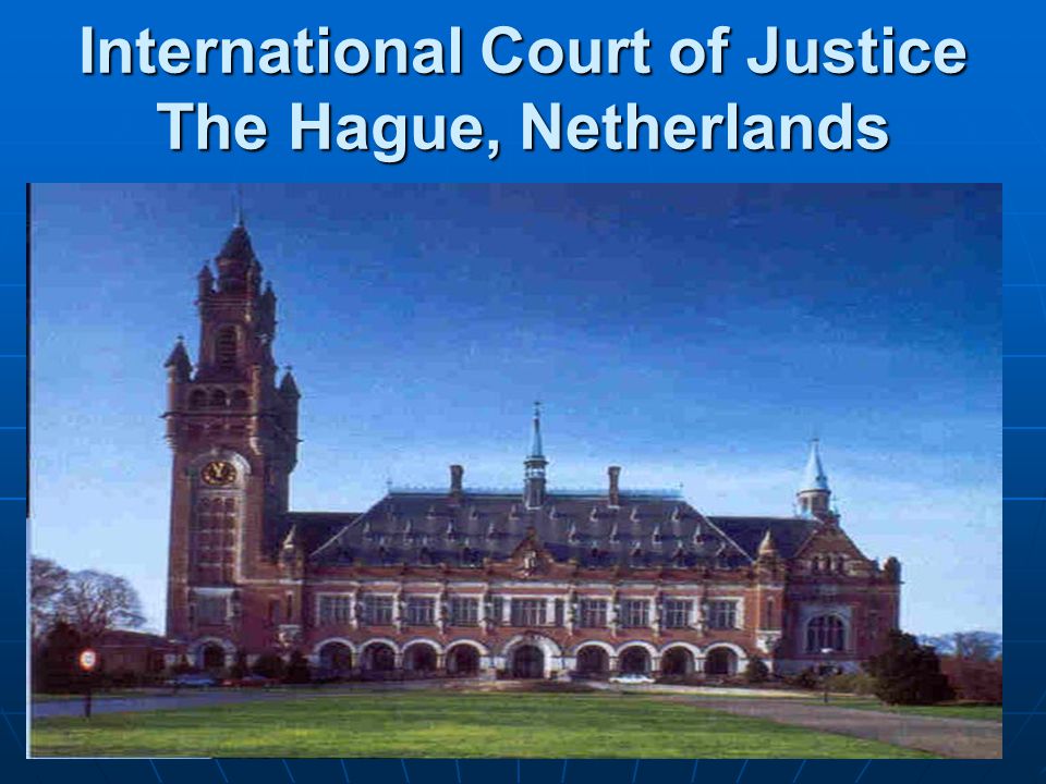 International Court of Justice The Hague, Netherlands