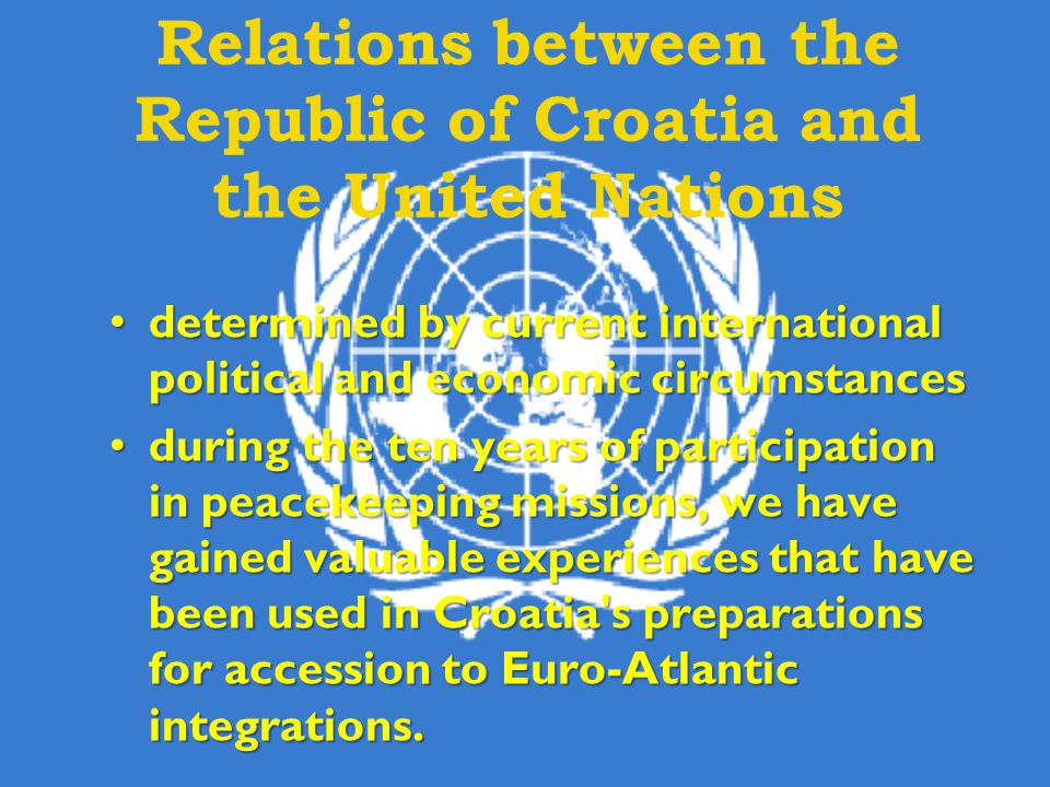 Relations between the Republic of Croatia and the United Nations