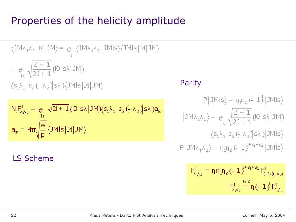 Properties of the helicity amplitude