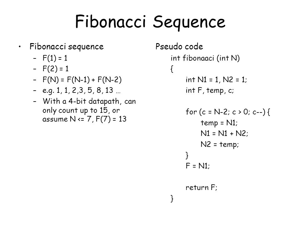 Lab 4 Design A Processor To Implement The Fibonacci Sequence Ppt Video Online Download Lab 4 Design A Processor To Implement The Fibonacci Sequence Ppt Video Online Download