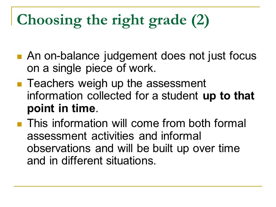 Choosing the right grade (2)
