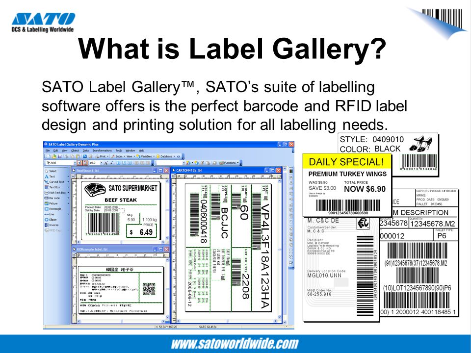 SATO Label Gallery ™ Standard Series Overview - ppt video online download