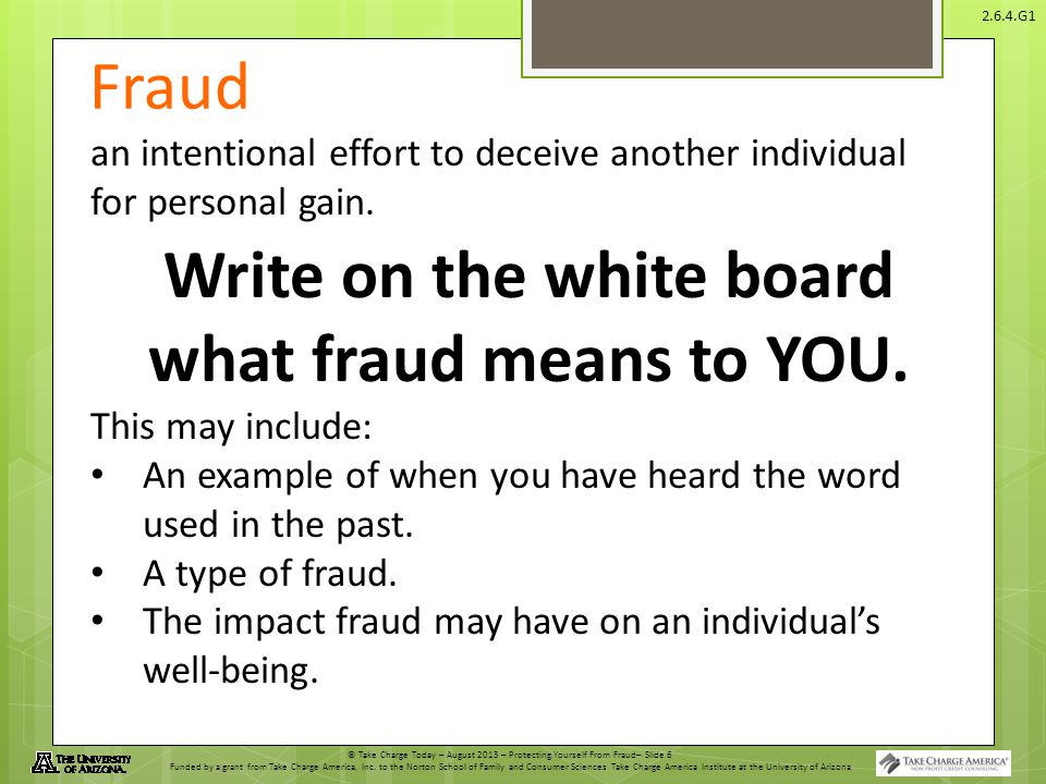 Protecting Yourself from Fraud including Identity Theft - ppt ...