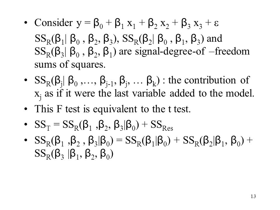 3 3 Hypothesis Testing In Multiple Linear Regression Ppt Download