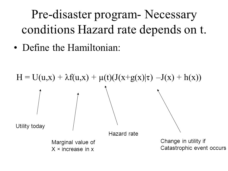 Eric Naevdal Non Linearities Catastrophic Risk And Thresholds In Resource Economics Eric Naevdal Ppt Download