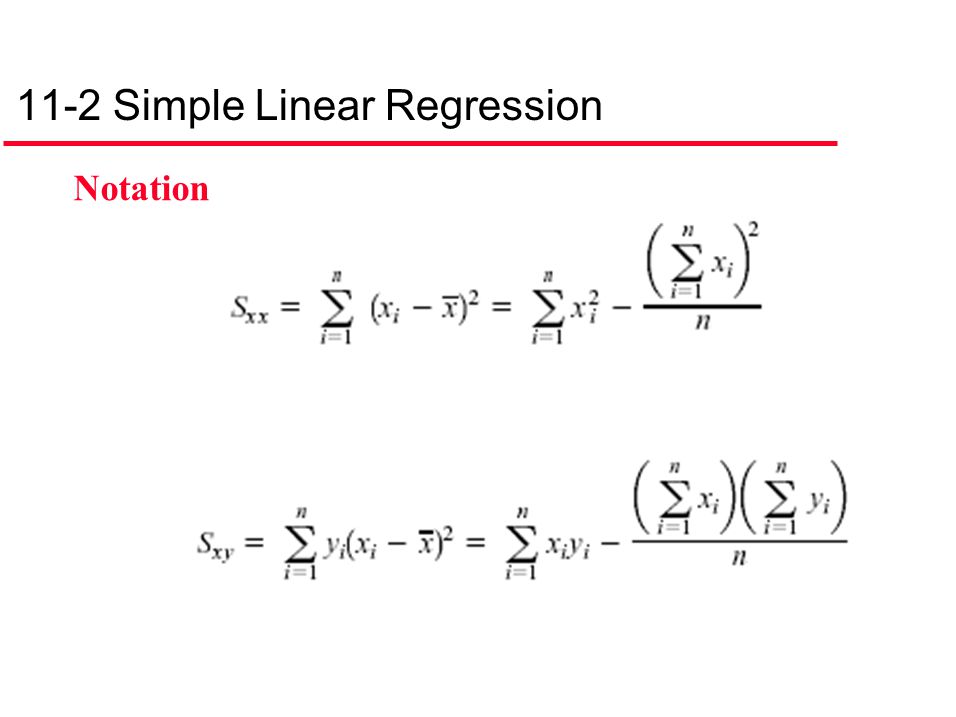 11-2 Simple Linear Regression