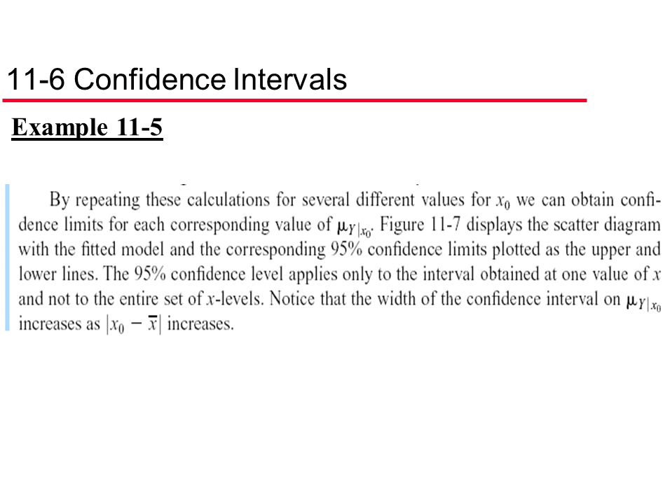 11-6 Confidence Intervals