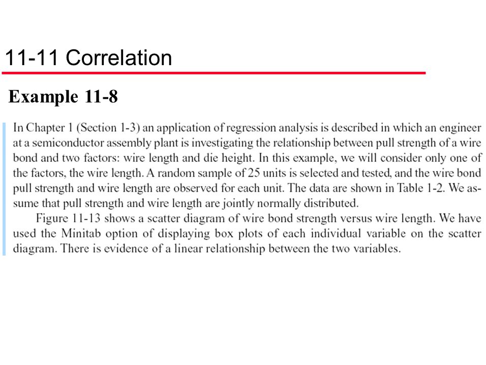 11-11 Correlation Example 11-8