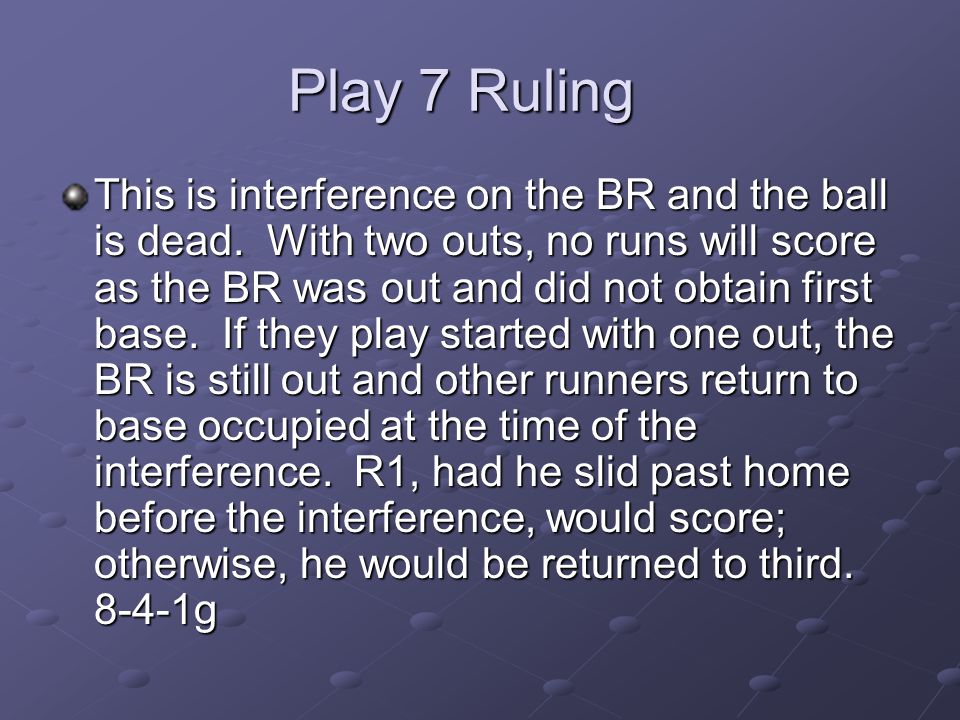 Play 7 Ruling