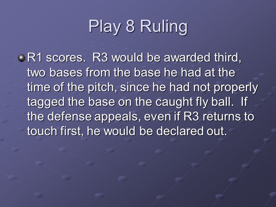 Play 8 Ruling