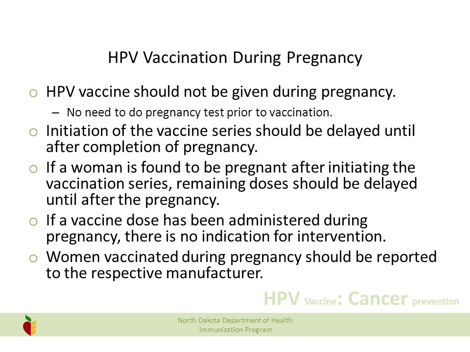 hpv vaccine pregnancy