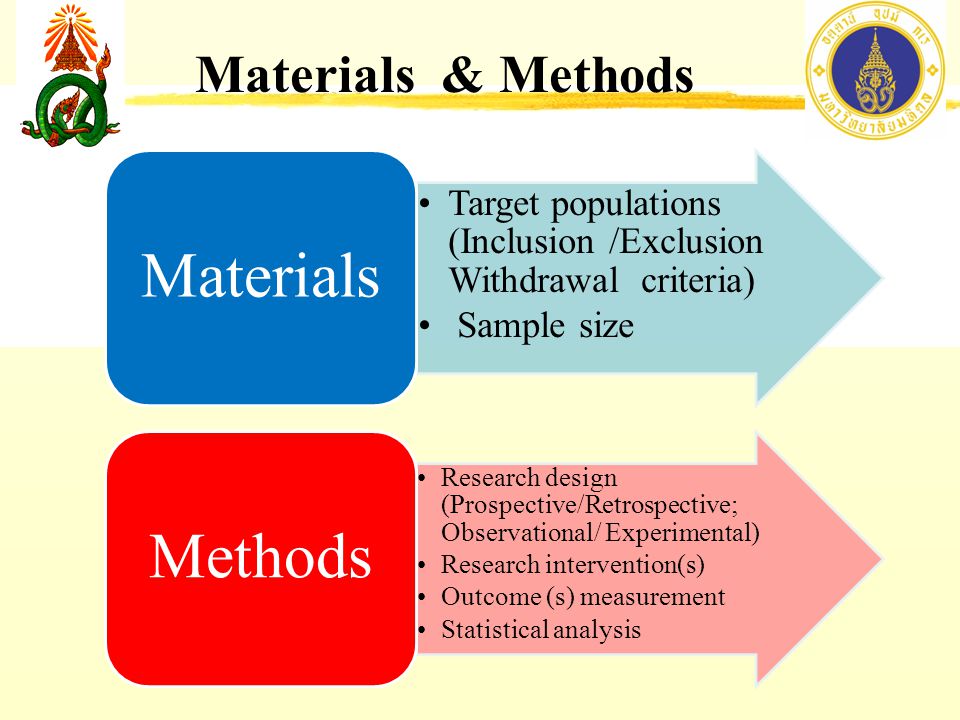 Materials and methods