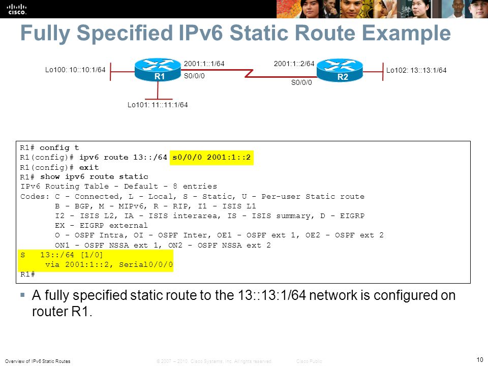 IPv6 Static Routes Overview. - ppt video online download