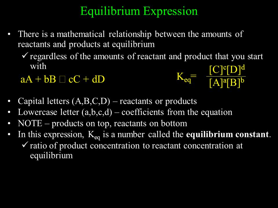 Equilibrium Expression
