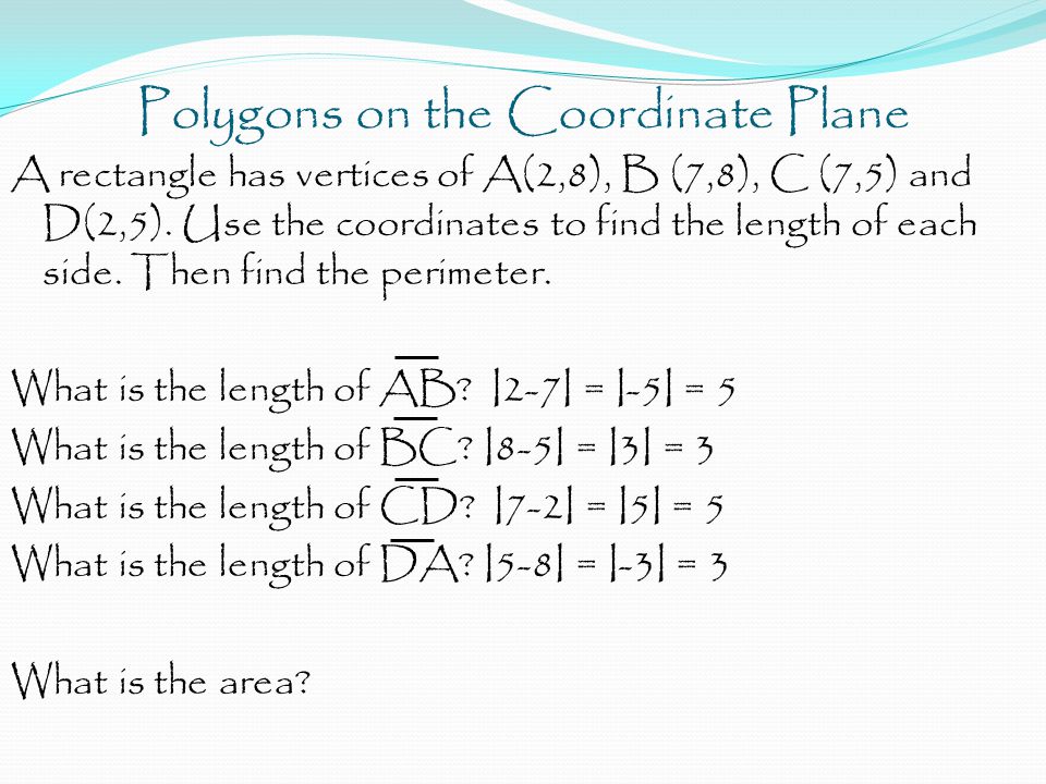Polygons on the Coordinate Plane