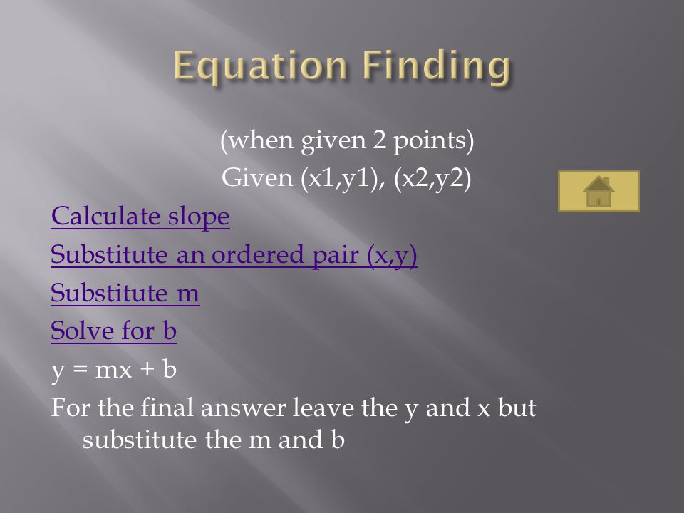 Equation Finding