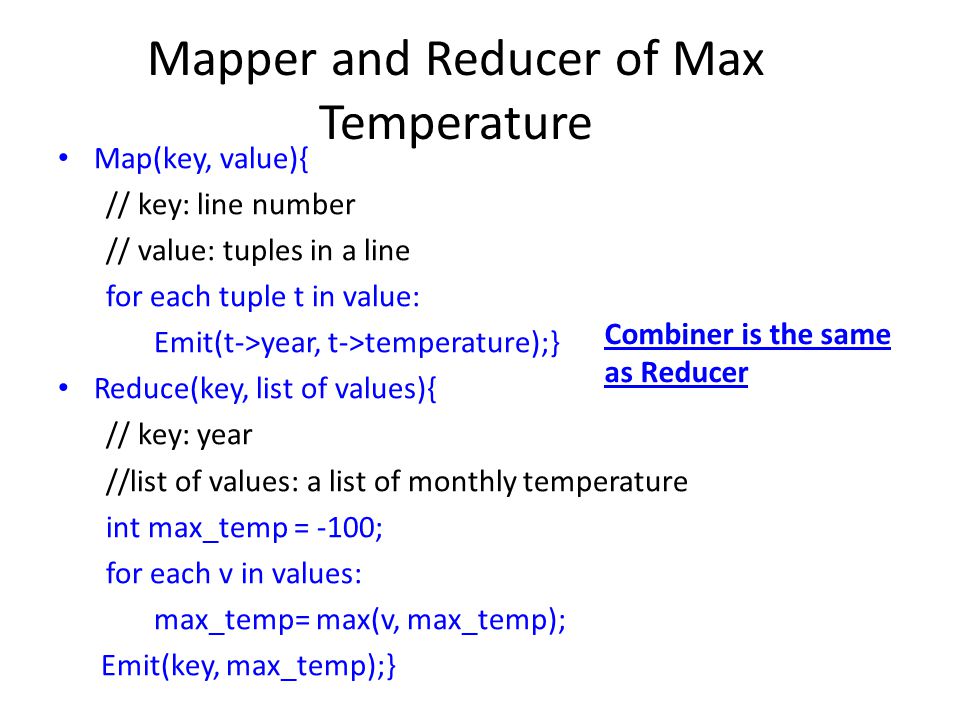 Mapper and Reducer of Max Temperature