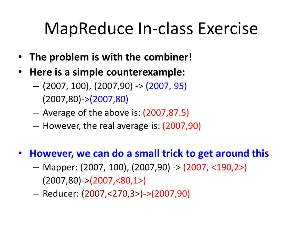 MapReduce In-class Exercise