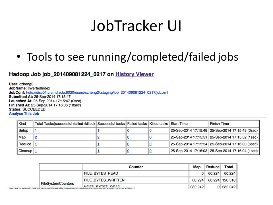 JobTracker UI Tools to see running/completed/failed jobs