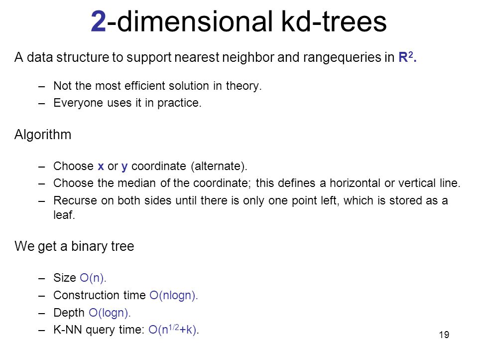 2-dimensional kd-trees