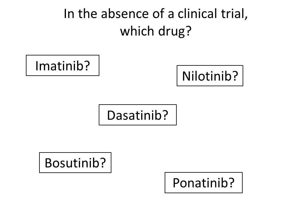 In the absence of a clinical trial, which drug