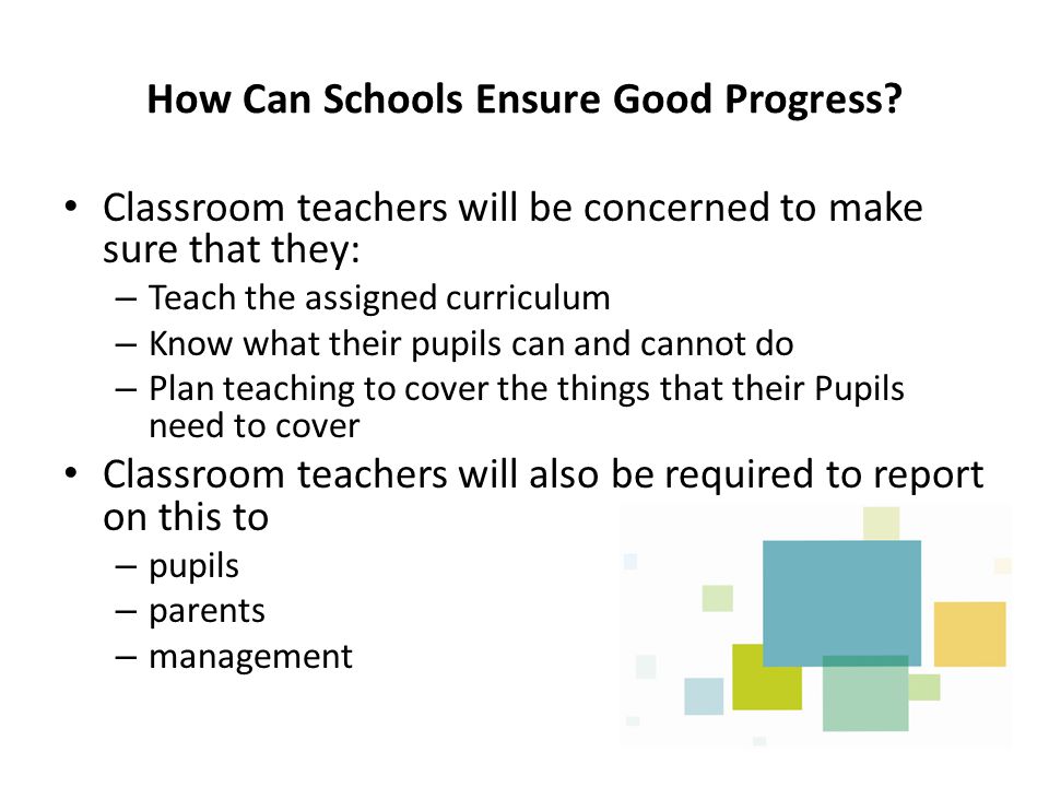 How Can Schools Ensure Good Progress