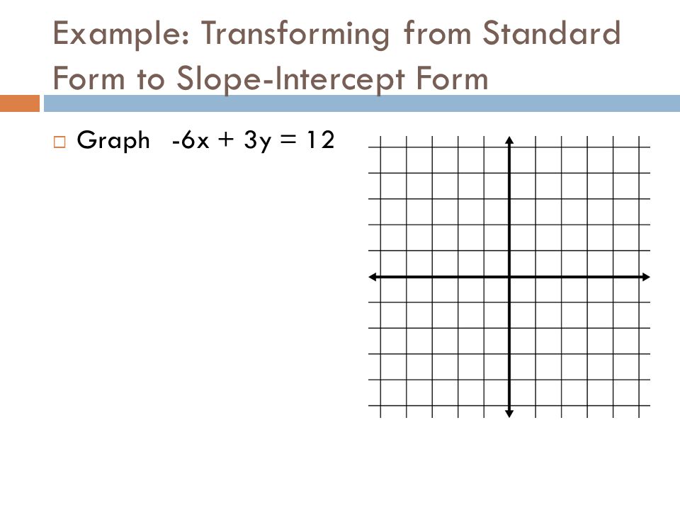 Example: Transforming from Standard Form to Slope-Intercept Form