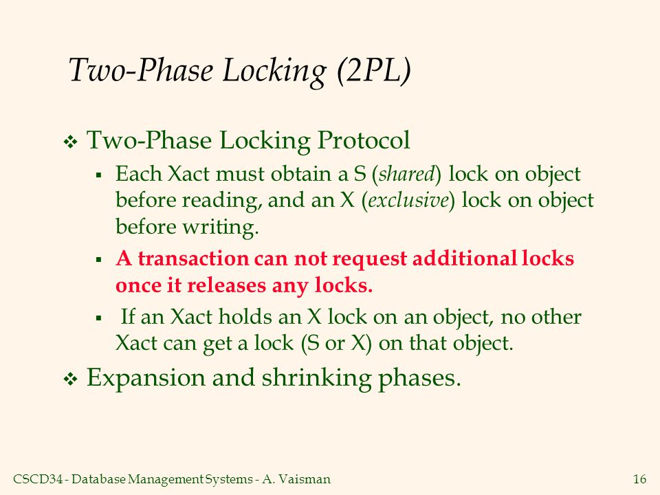 Two-Phase Locking (2PL)