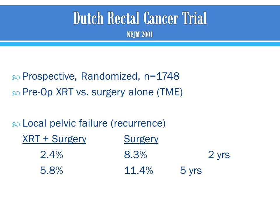 Dutch Rectal Cancer Trial NEJM 2001