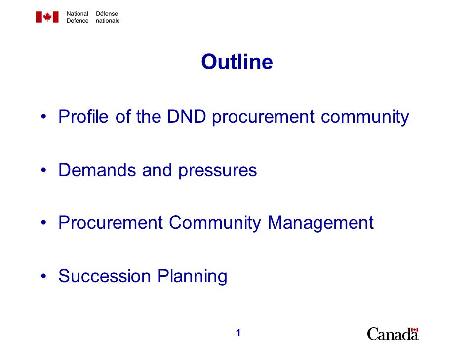 Profile of the Procurement Community in National Defence