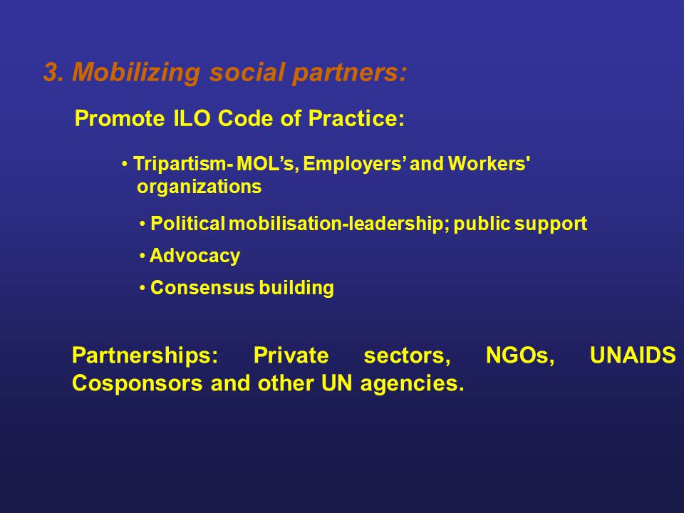 3. Mobilizing social partners: