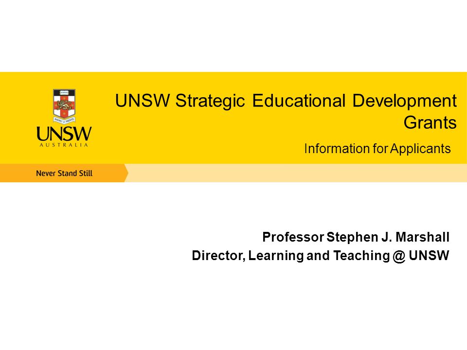 UNSW Strategic Educational Development Grants