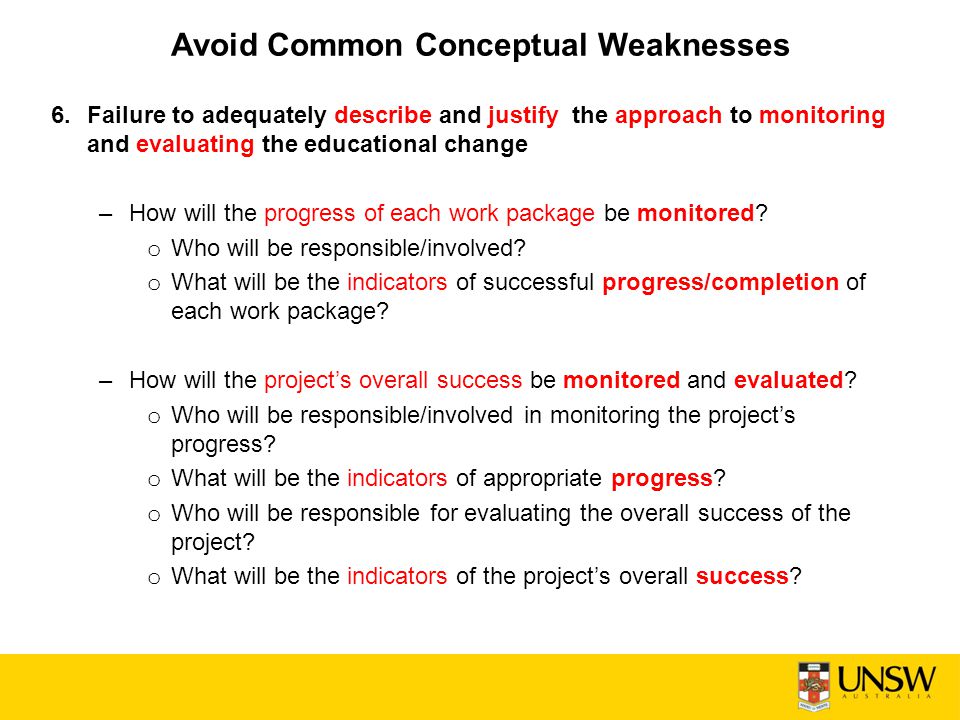 Avoid Common Conceptual Weaknesses