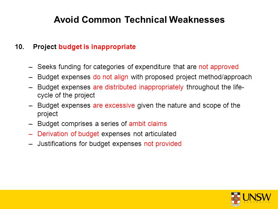 Avoid Common Technical Weaknesses