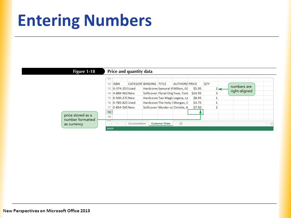 Entering Numbers New Perspectives on Microsoft Office 2013