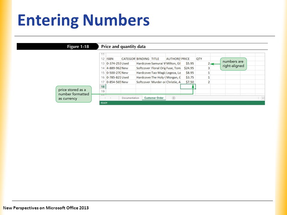 Entering Numbers New Perspectives on Microsoft Office 2013