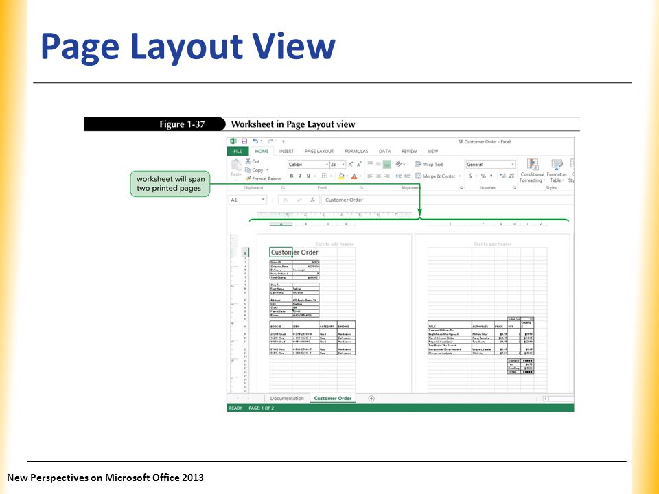 Page Layout View New Perspectives on Microsoft Office 2013