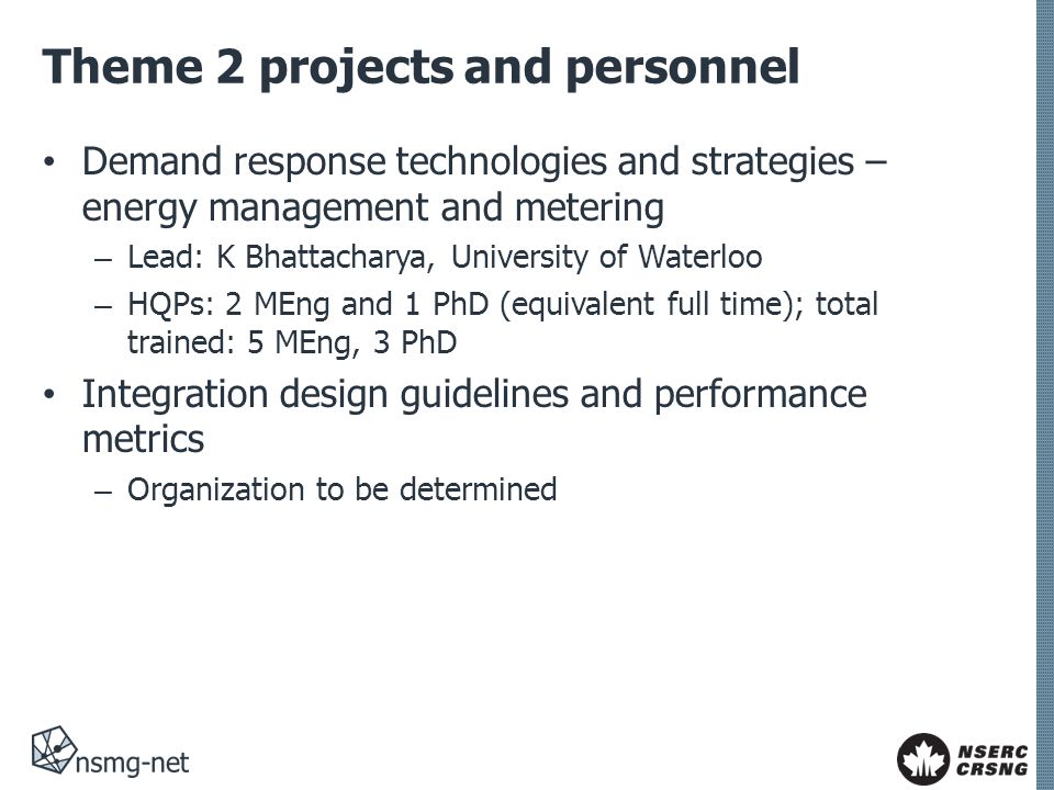 Theme 2 projects and personnel