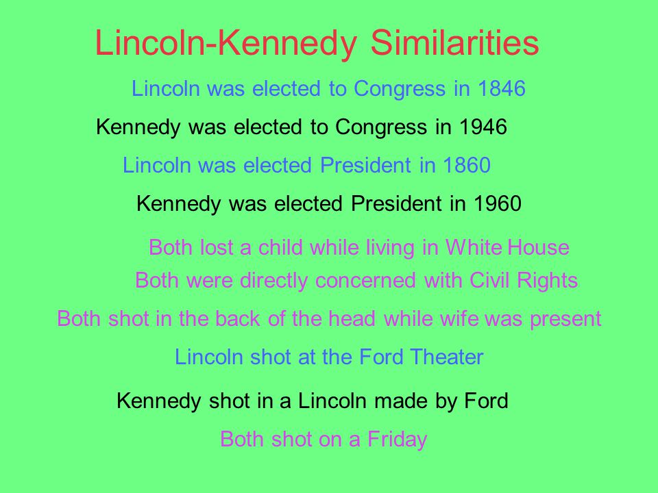 lincoln and kennedy similarities essay