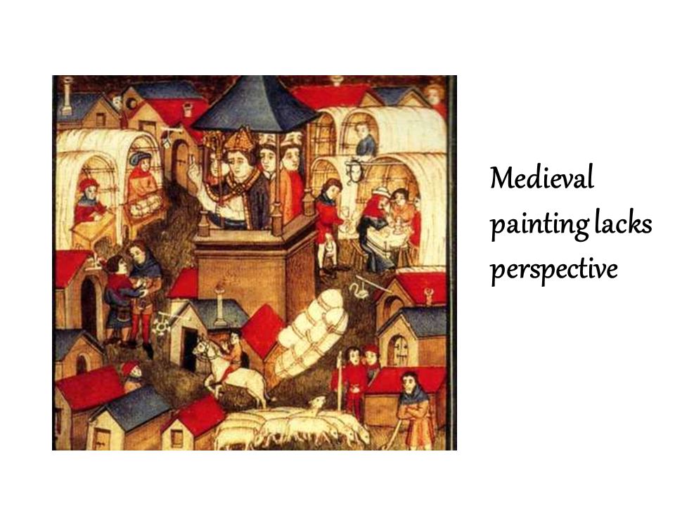 Medieval painting lacks perspective