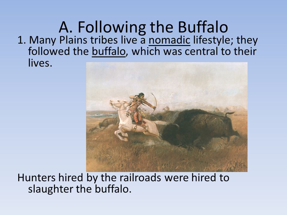 A. Following the Buffalo