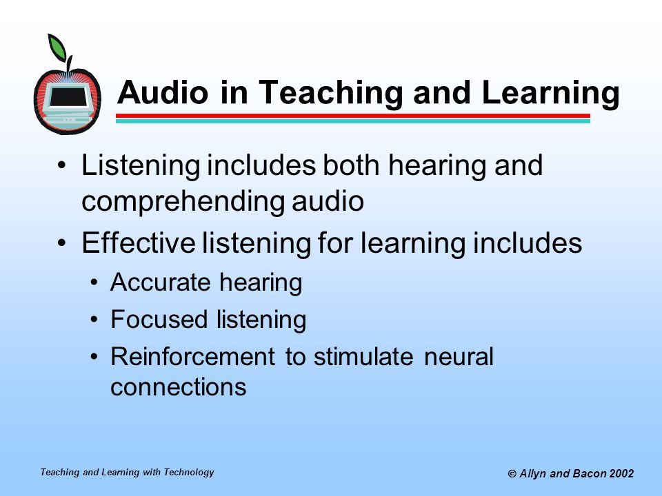 Audio in Teaching and Learning