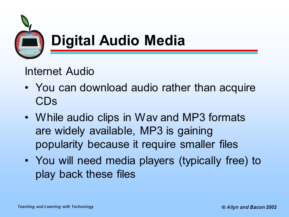 Digital Audio Media Internet Audio