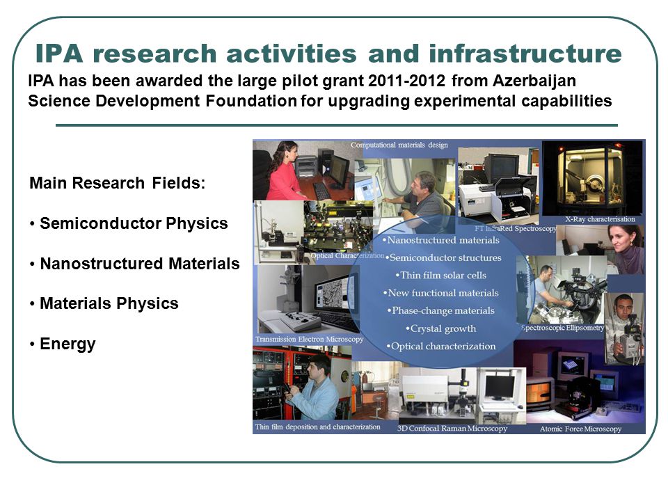 IPA research activities and infrastructure